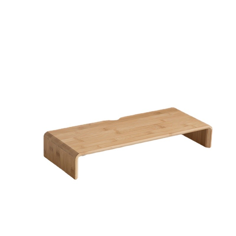 Bamboo Computer Monitor Booster Organiser