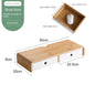 Bamboo Computer Monitor Booster Organiser