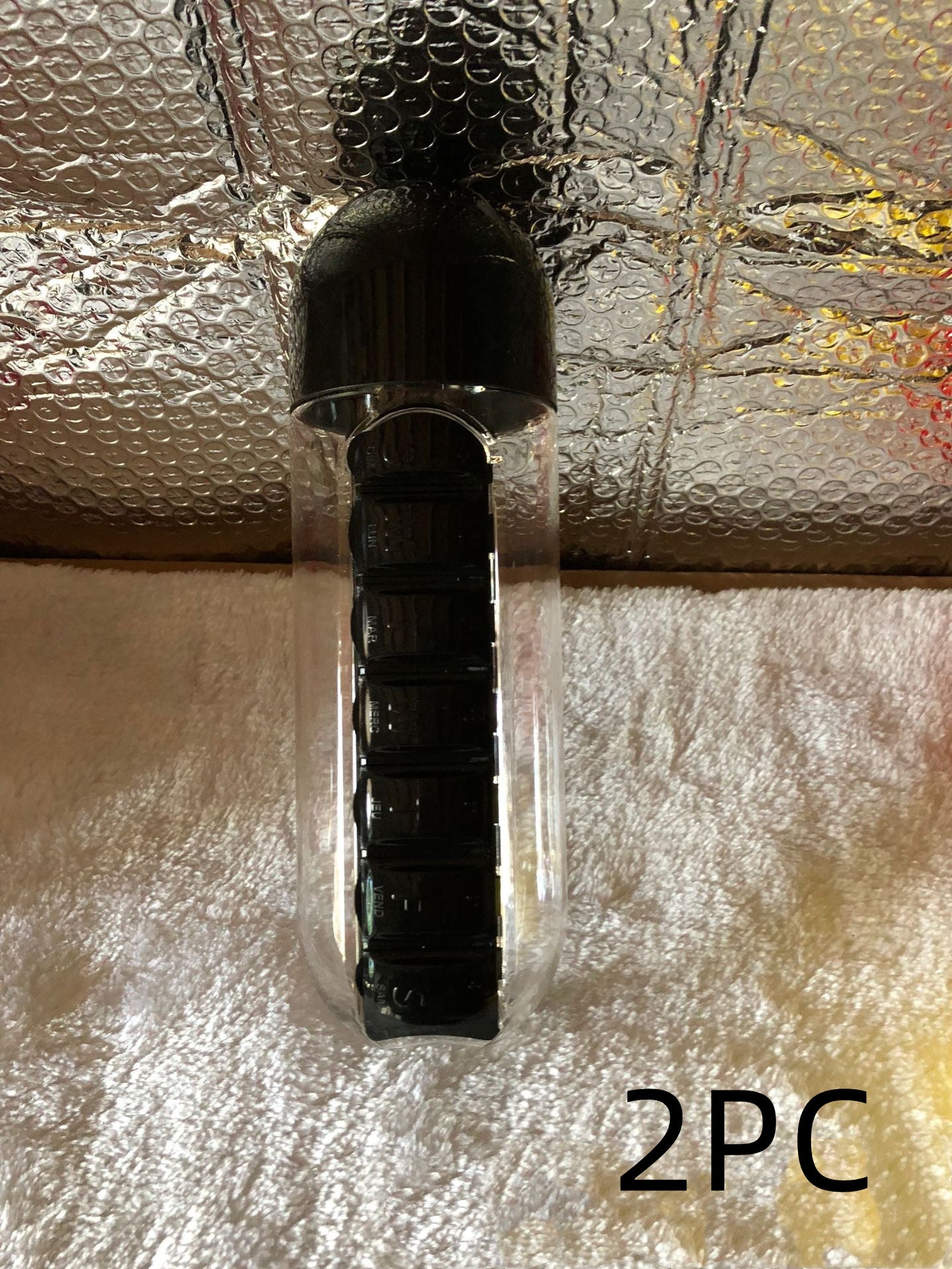 Water Bottle With Medicine Pills Box