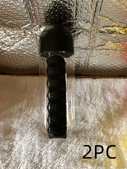 Water Bottle With Medicine Pills Box