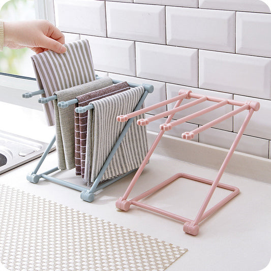 Foldable Dish Cloth Shelf Kitchen Accessories