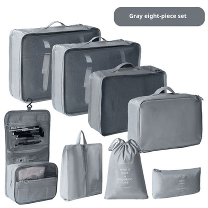 Travel Storage Bag 8-Piece Set Suitcase Clothing Organiser
