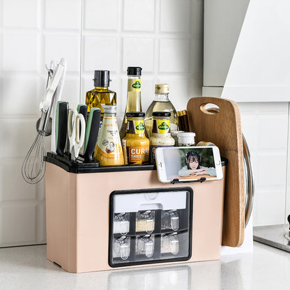 Multifunctional organising kitchen storage box