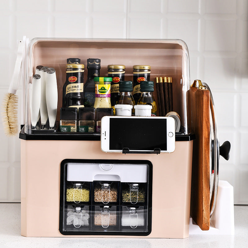 Multifunctional organising kitchen storage box