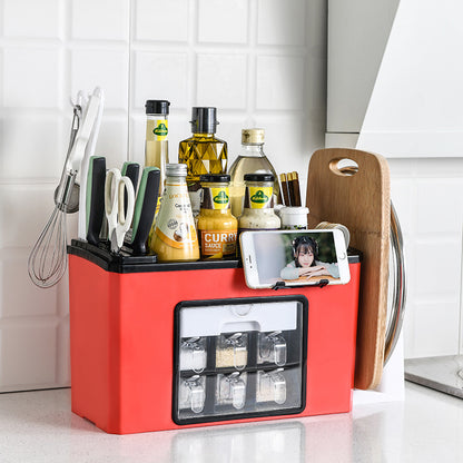 Multifunctional organising kitchen storage box