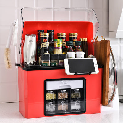 Multifunctional organising kitchen storage box