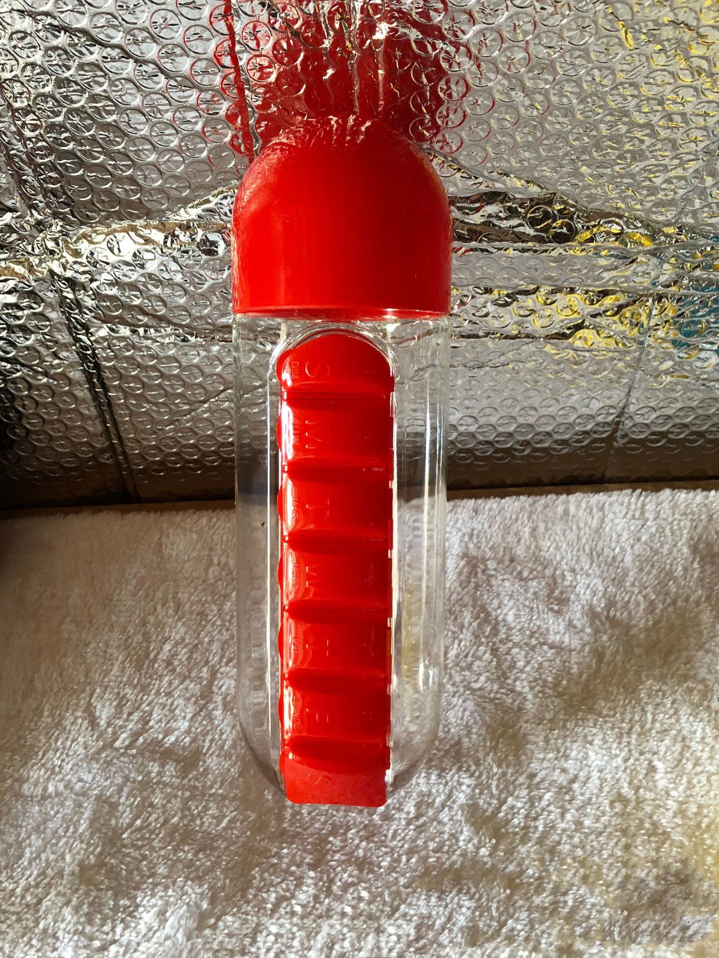 Water Bottle With Medicine Pills Box