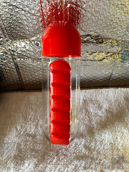 Water Bottle With Medicine Pills Box