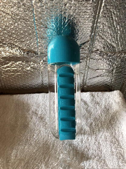 Water Bottle With Medicine Pills Box
