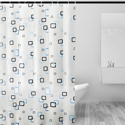 Bathroom Printed Waterproof Partition Shower Curtain