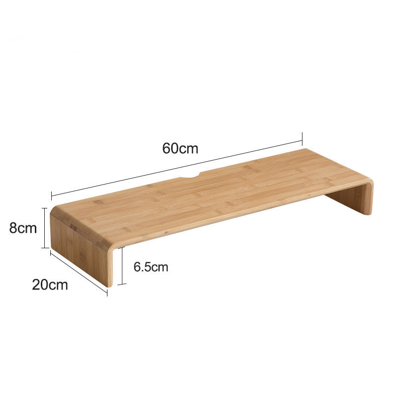 Bamboo Computer Monitor Booster Organiser
