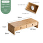 Bamboo Computer Monitor Booster Organiser