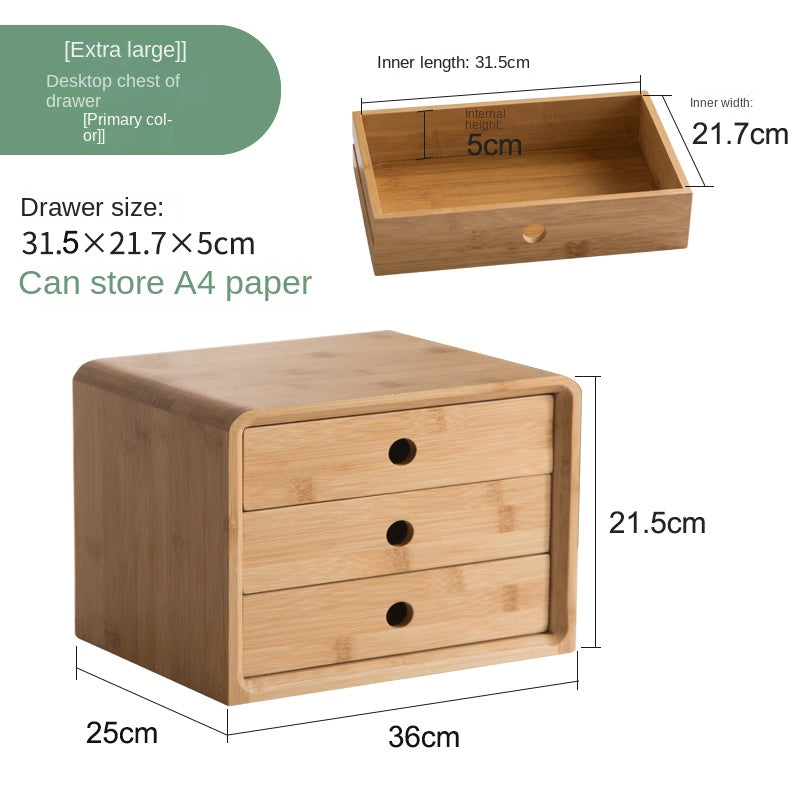 Bamboo Computer Monitor Booster Organiser