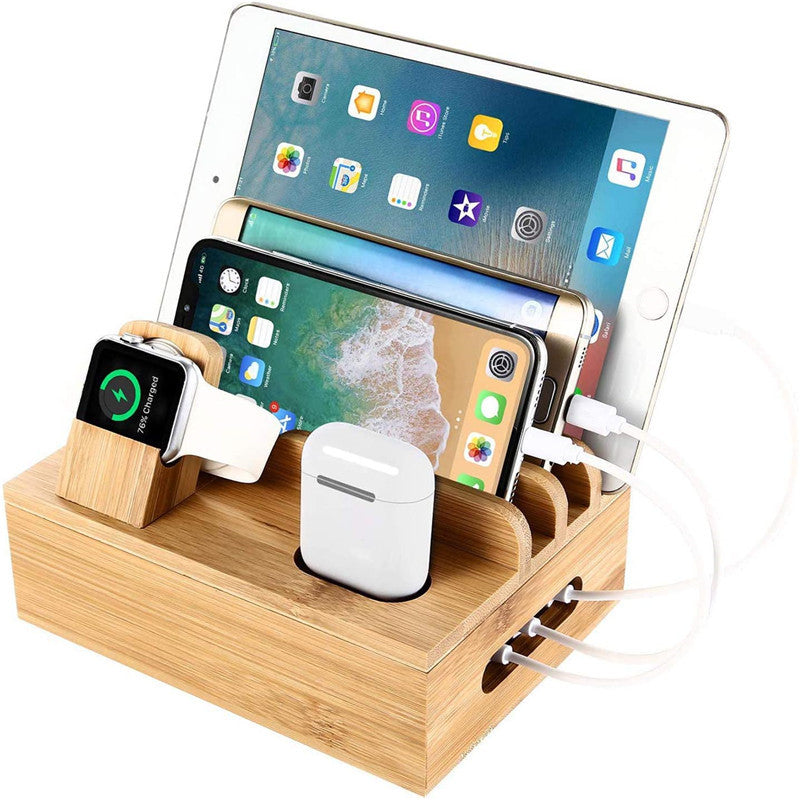 Bamboo Handicraft Mobile Phone Storage Organiser
