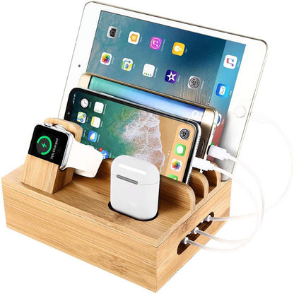 Bamboo Handicraft Mobile Phone Storage Organiser