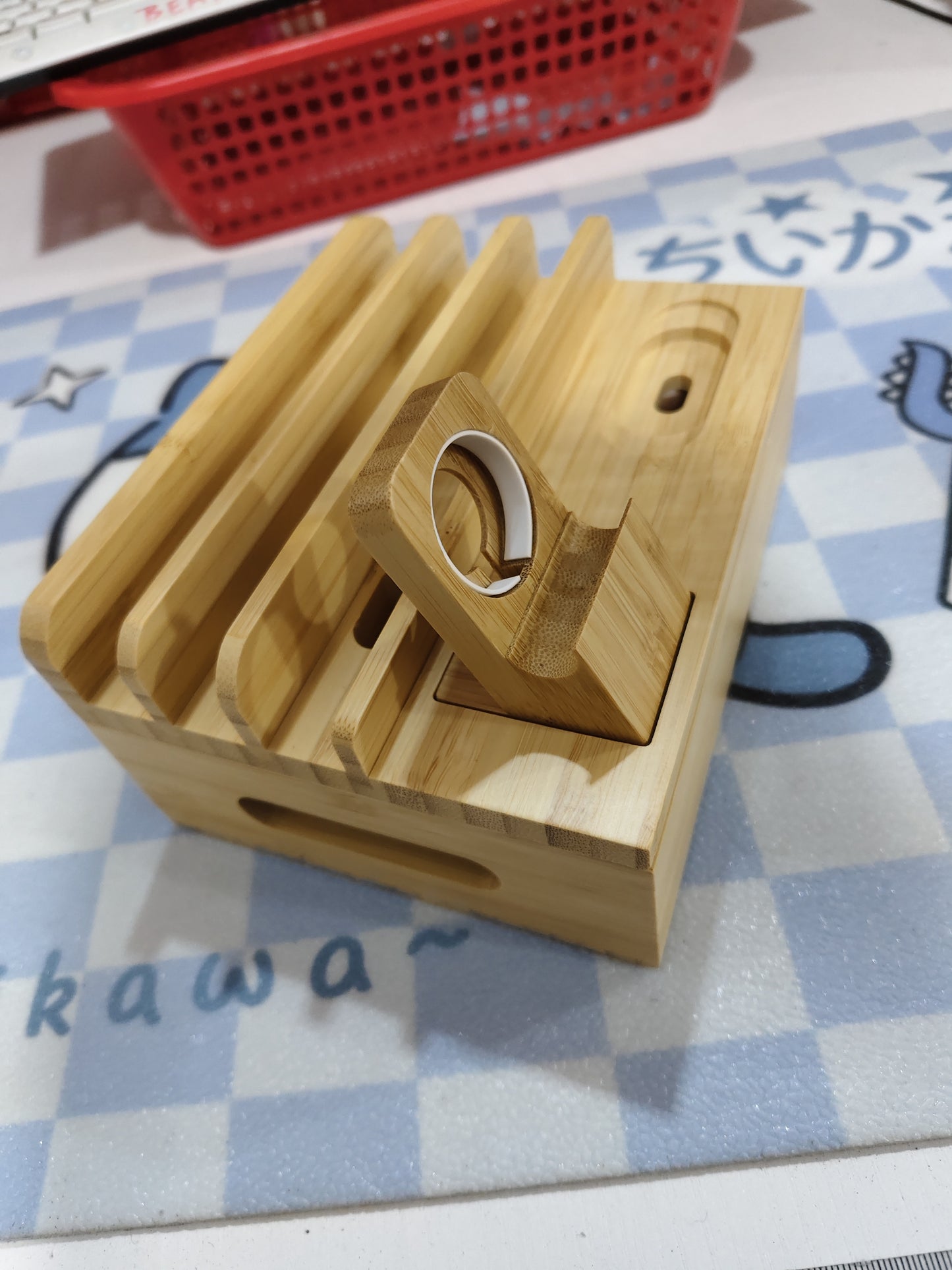 Bamboo Handicraft Mobile Phone Storage Organiser