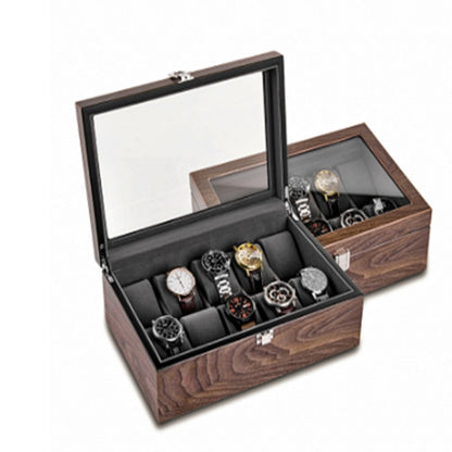 Walnut Watch Storage Organiser Box