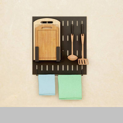Stainless Steel Kitchen Wall Mounted Storage Rack Hole Plate