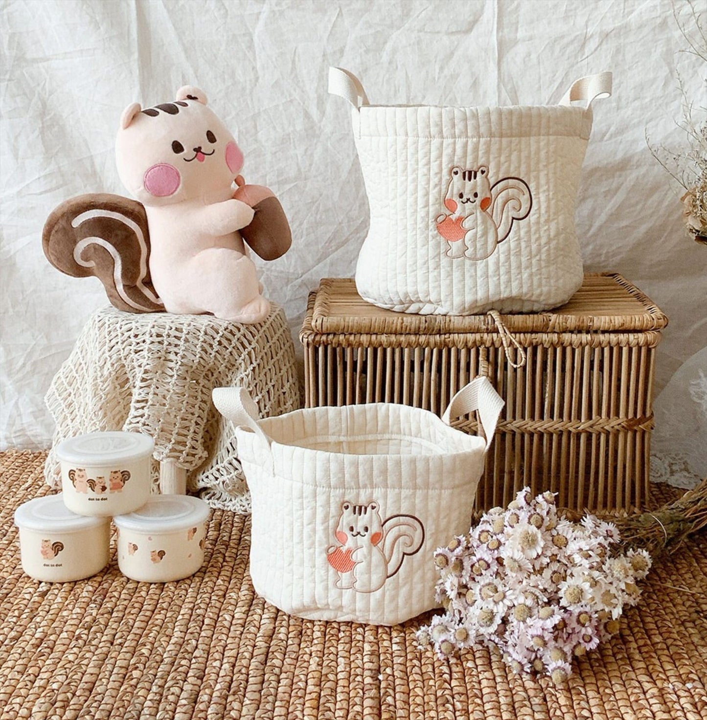 Children's Cotton Organiser Storage Basket