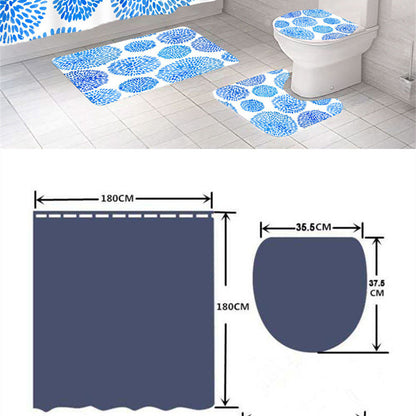 Bathroom Shower Partition Curtain