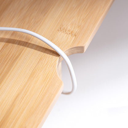 Bamboo Computer Monitor Booster Organiser