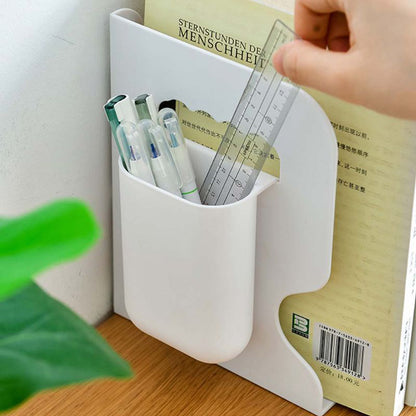 Retractable Bookshelf With Pen Holder Desk Organiser