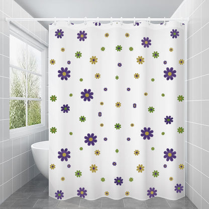 Bathroom Printed Waterproof Partition Shower Curtain