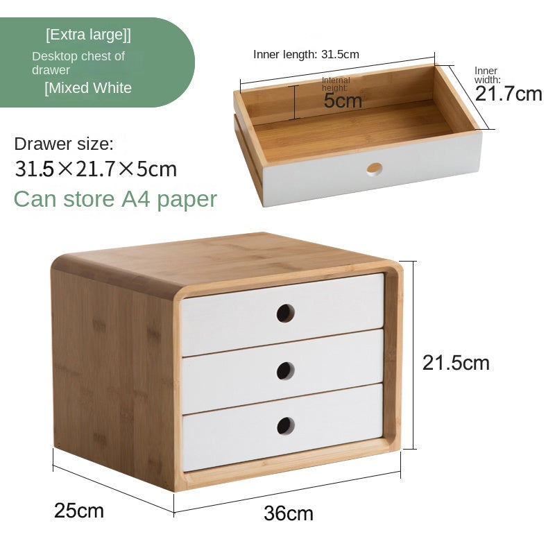 Bamboo Computer Monitor Booster Organiser