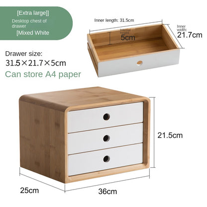 Bamboo Computer Monitor Booster Organiser
