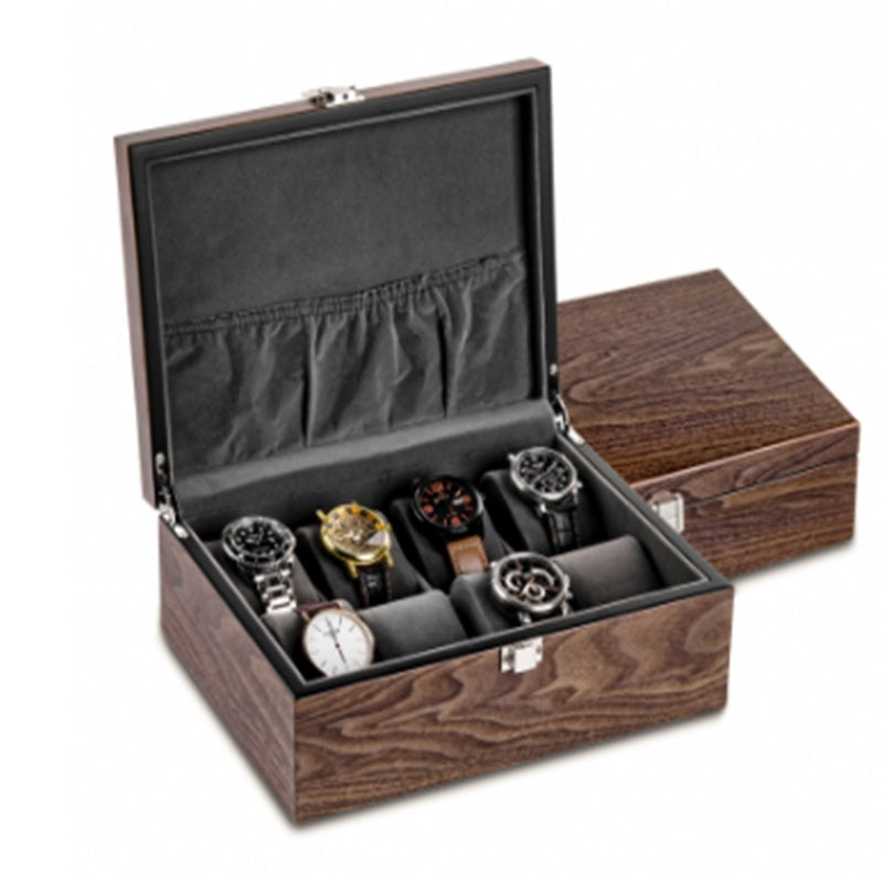 Walnut Watch Storage Organiser Box