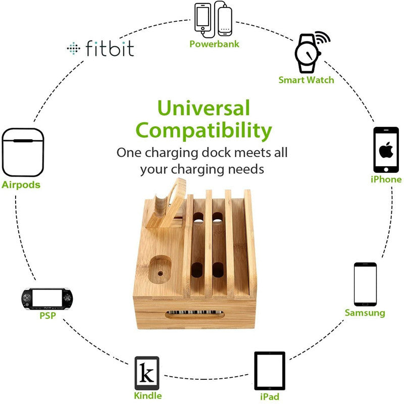 Bamboo Handicraft Mobile Phone Storage Organiser