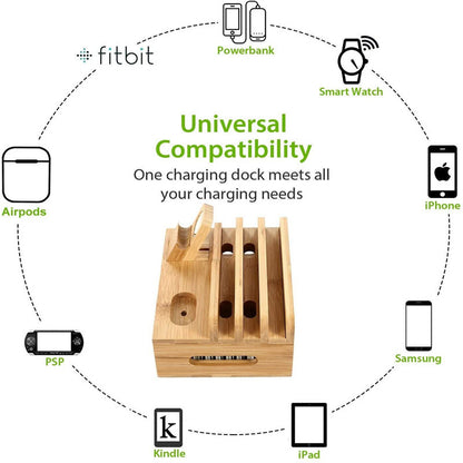 Bamboo Handicraft Mobile Phone Storage Organiser