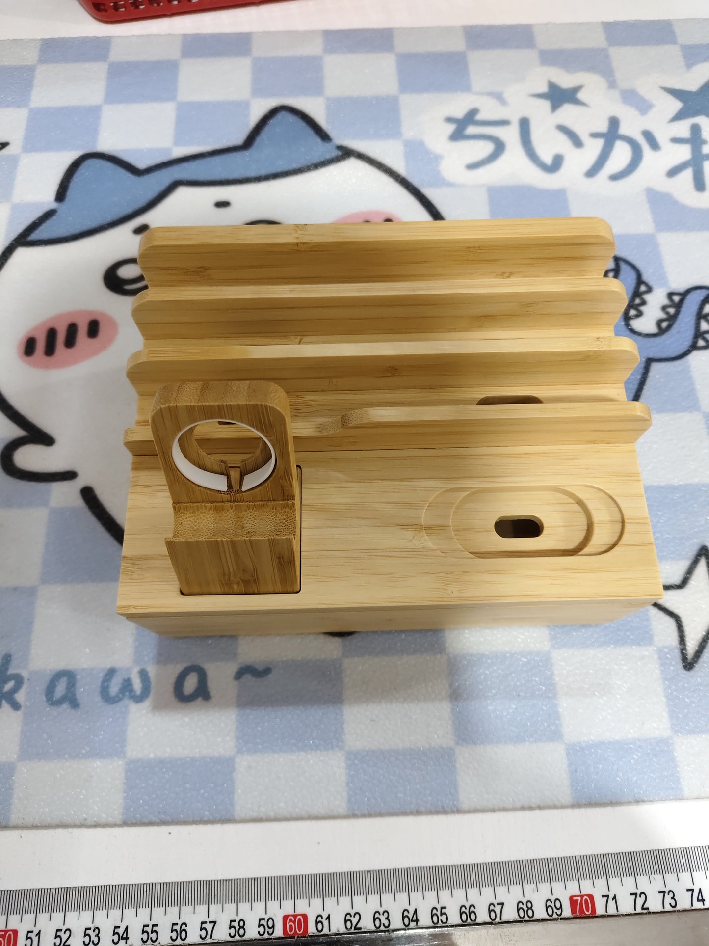 Bamboo Handicraft Mobile Phone Storage Organiser